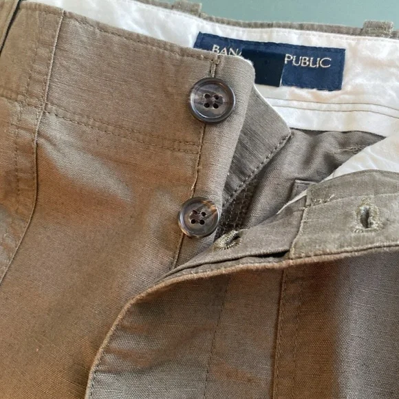 Linen Pants Banana Republic Linen Blend High Waist Straight Leg Pants Size 30/32 - Picture 6 of 12